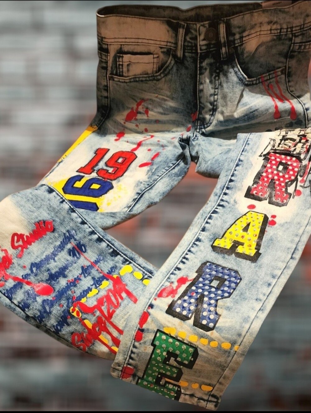 Rue21 Unisex Premium Flex Graffiti Jeans - Picture 7 of 16